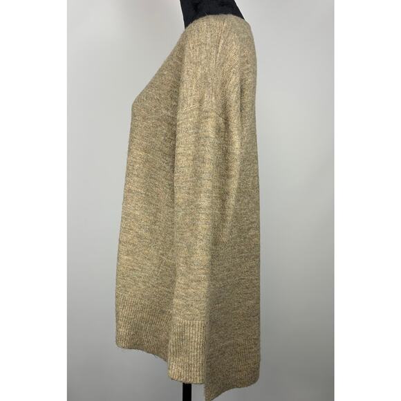 GeeGee High-Low Sweater Women's Medium Brown V-Neck Long Sleeve Soft Cozy - Picture 4 of 9